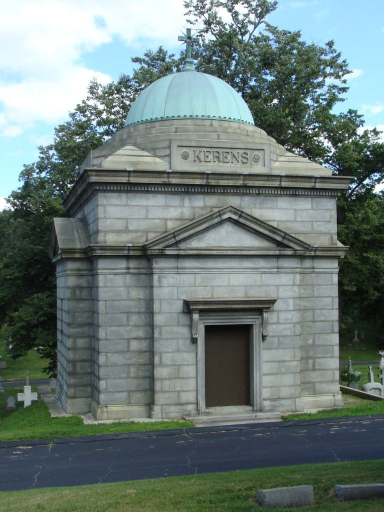 Biddle and Kerens Mausolea, Calvary Cemetery St Louis Patina